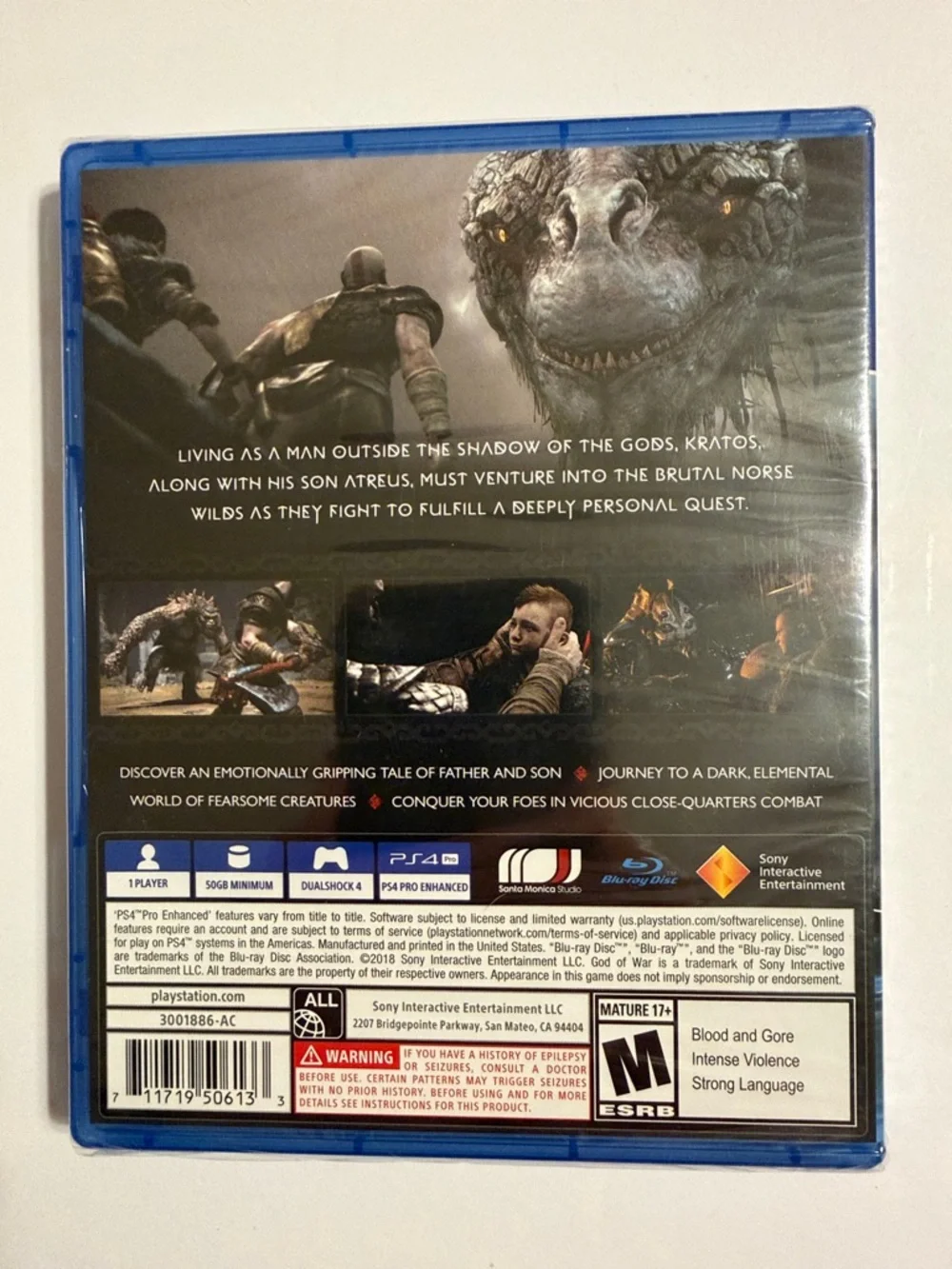 PlayStation 4 God of War (Blue) - Santa Monica Studio